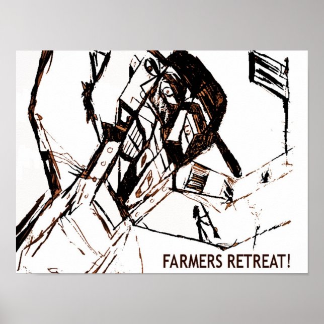 Poster RETRAITE DES AGRICULTEURS blanc (Devant)