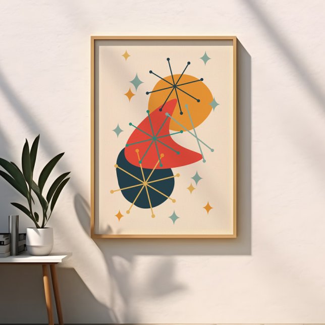 Poster Rétro Abstrait Ère Atomique Milieu du Siècle (Créateur téléchargé)