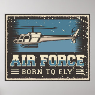 Poster Retro Air Force