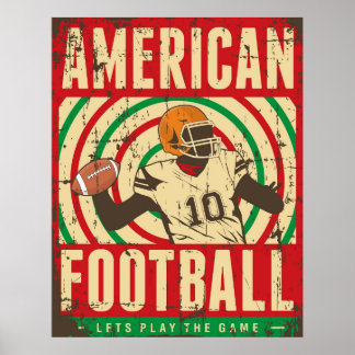 Poster Retro American Football