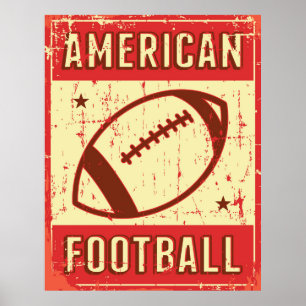 Poster Retro American Football