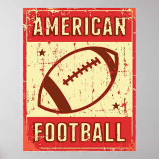 Poster Retro American Football