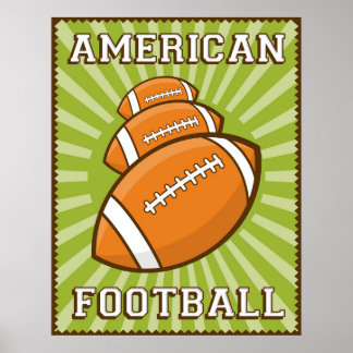 Poster Retro American Football