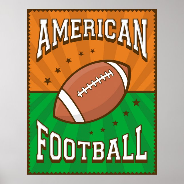 Poster Retro American Football (Devant)