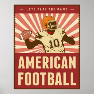 Poster Retro American Football
