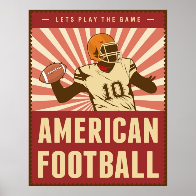Poster Retro American Football (Devant)