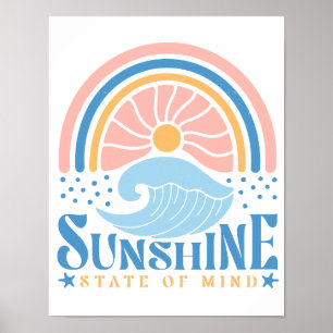 Poster Retro Arch Sun - "Sunshine State of Mind"