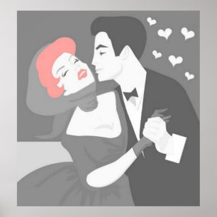 Poster Retro Couple