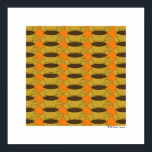 Poster Retro Cups Café Pop Art<br><div class="desc">Pop art retro années 1970 récoltent des tasses de café en or toutes alignées pour la pause café.</div>