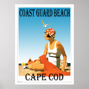 Poster rétro de Cape Cod de la Garde côtière