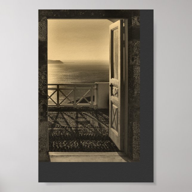 Poster Retro de porte ouverte (Devant)