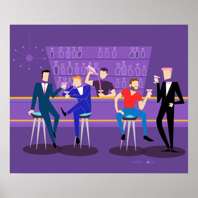 Poster Retro Gay Bar (Devant)