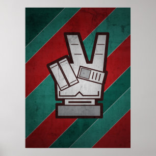 Poster Retro Grunge Peace