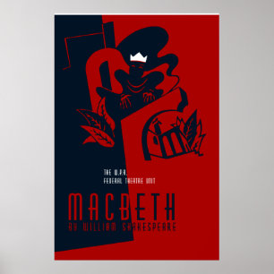 Poster Retro Macbeth William Shakespeare