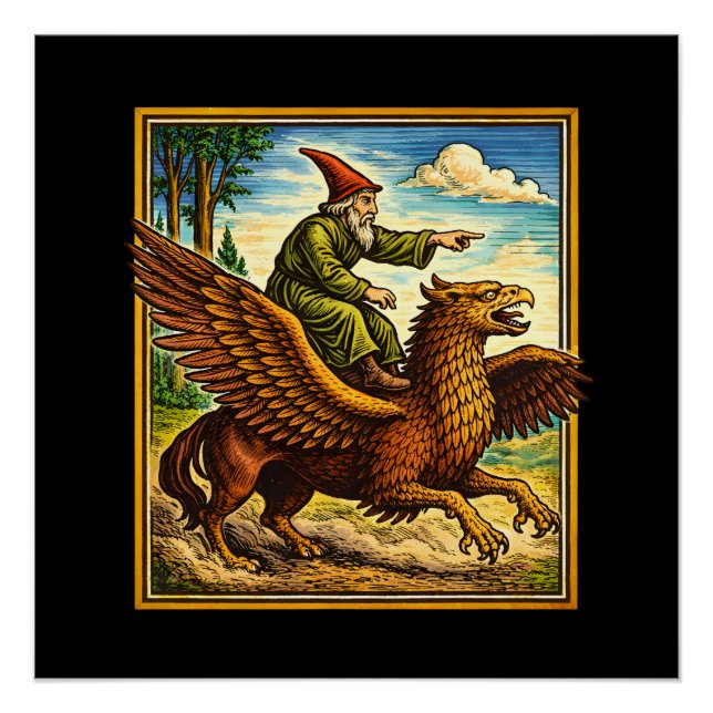 Poster Retro Medieval Snail Rider Fantasy Tee Postcard (Devant)