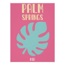 Retro Palm Springs Aesthetic Travel Art Print