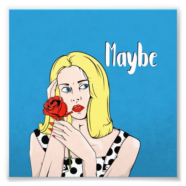 Poster Rétro Peut-Être Femme (Devant)