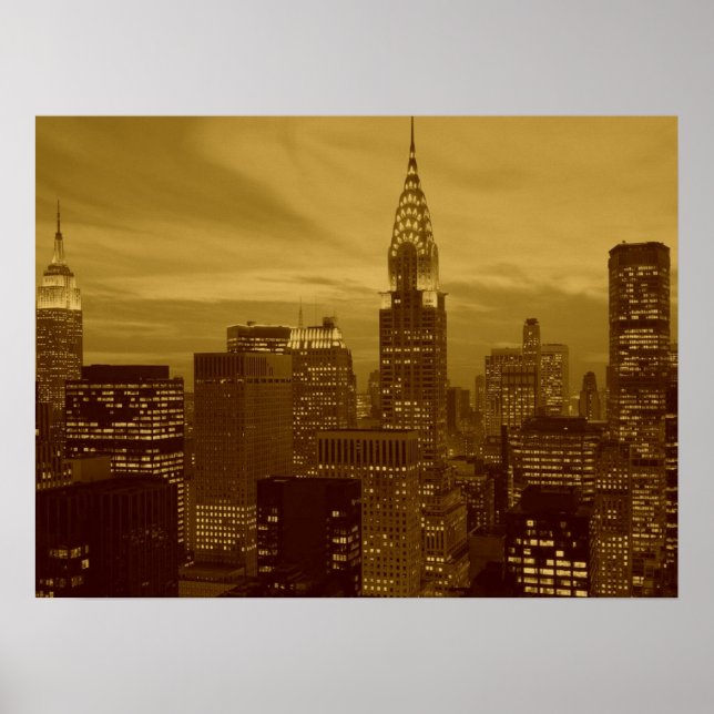 Poster Retro Pop Art New York City (Devant)
