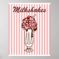 Poster Retro Soda Shop Diner Décor