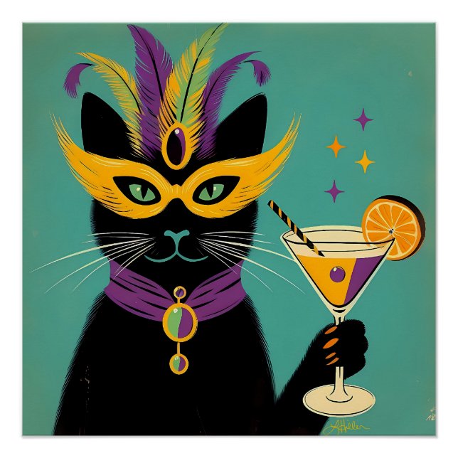 Poster Rétro Sophisticats Il est temps pour le Martini de (Devant)