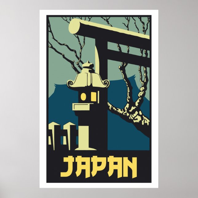 Poster Retro style vintage Japon publicité voyage (Devant)