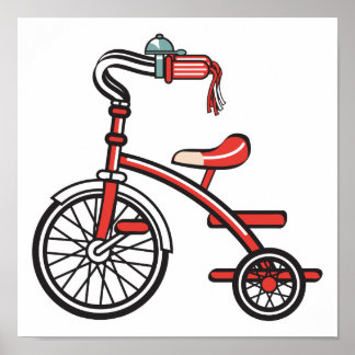 Poster rétro tricycle