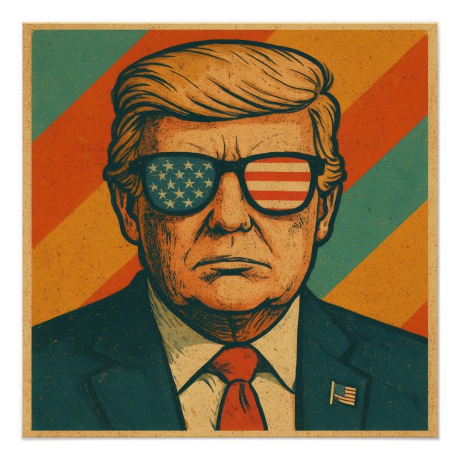 Poster Retro Trump (Devant)