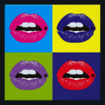 Poster Retro Vintage Élégant Chic Hipster Pop Art<br><div class="desc">Poster d'art pop huppster chic et rétro Vintage. Parfait pour la maison,  le bureau,  l'école,  le hall,  n'importe où.</div>