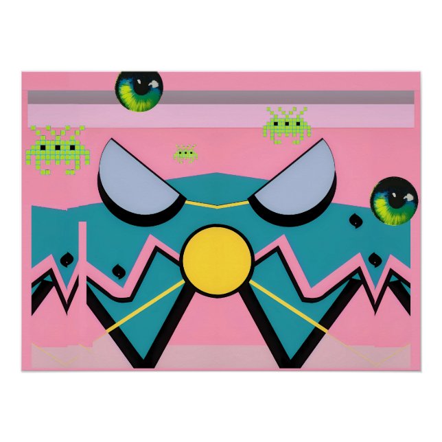 Poster Rétrovagues de la renommée - Ken Gage Art (Devant)