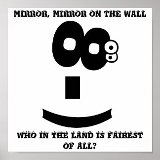 Poster Rétroviseur magique à émotion à yeux roulés