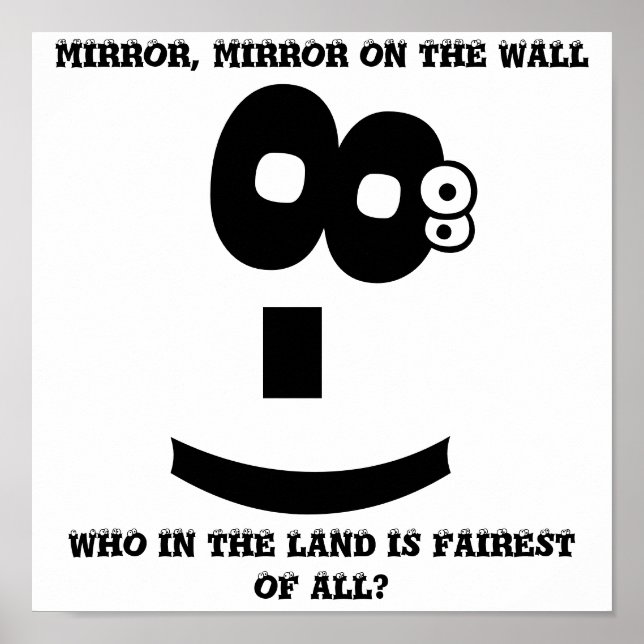 Poster Rétroviseur magique à émotion à yeux roulés (Devant)