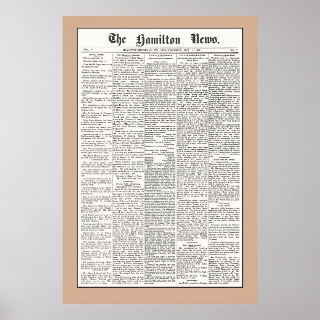 Poster Réunion de famille Haughey - 8 sept, 1905, Brown (Devant)