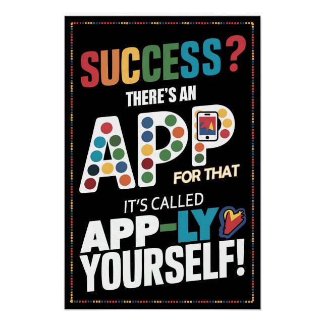 Poster Réussite ? Il y a une application pour ça - Faites (Devant)