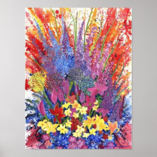 Poster réutilisable des Fleurs sauvages de l'Alask