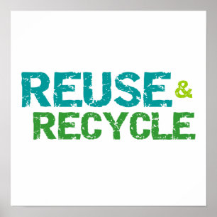 Poster Réutiliser et recycler les T-shirts et les cadeaux