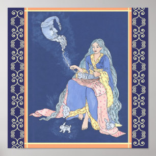 Poster Rêve de lapin drôle