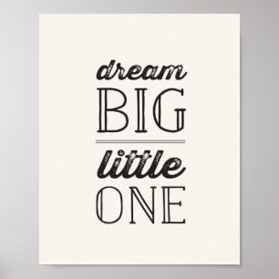 Poster Rêve Grand Petit Un Art de Nursery pour Bébé Enfan