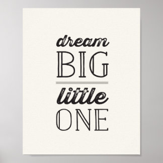 Poster Rêve Grand Petit Un Art de Nursery pour Bébé Enfan