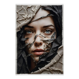 Poster Révélation du visage textile