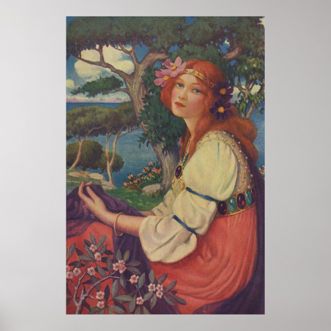 Poster Reverie, 1908, Fille tzigane colorée (Devant)