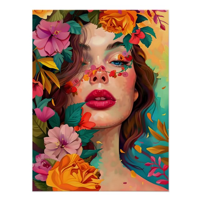 Poster Rêverie Florale (Devant)