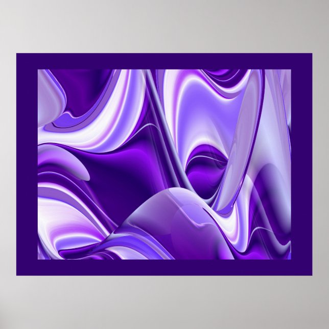 Poster Rêves de neige violette, Imaginaire Abstrait Arc-e (Devant)