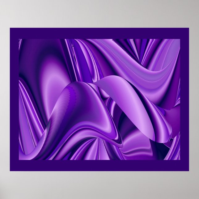 Poster Rêves violets, Art de fantaisie abstrait arc-en-ci (Devant)