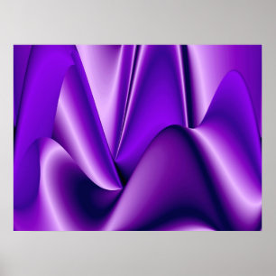 Poster Rêves violets, Art de fantaisie abstrait arc-en-ci