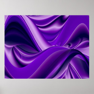 Poster Rêves violets, Art de fantaisie abstrait de arc-en