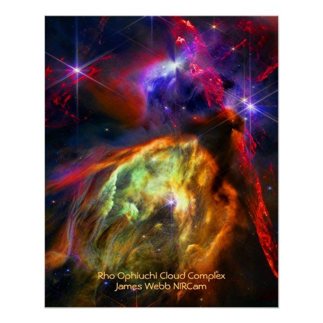 Poster Rho Ophiuchi Cloud Complex - James Webb NIRCam (Devant)