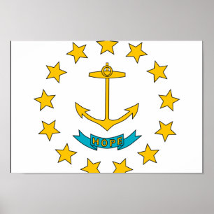 Poster Rhode Island Flag