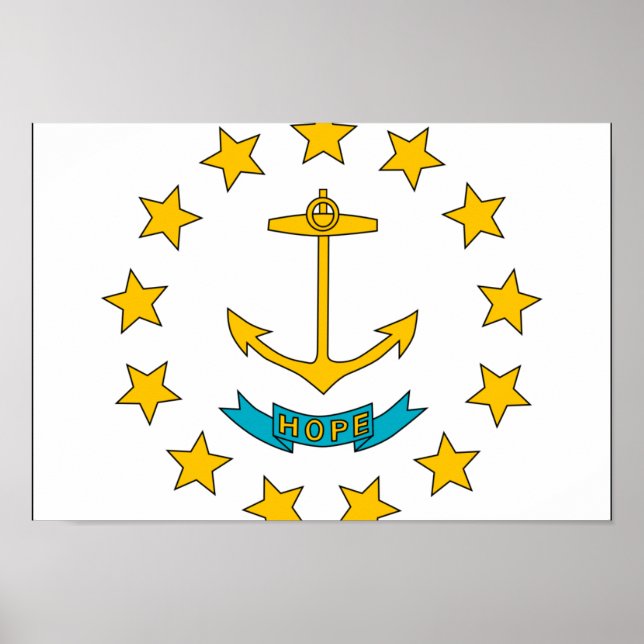 Poster Rhode Island Flag (Devant)
