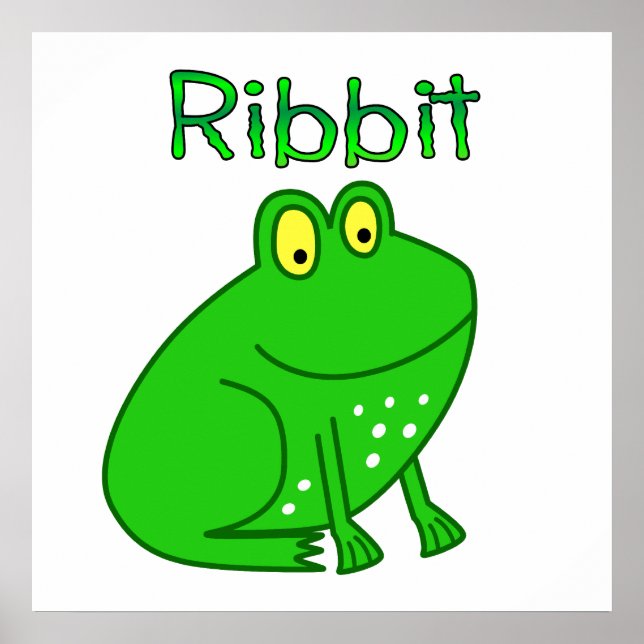 Poster Ribbit de grenouille (Devant)