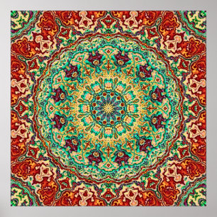 Poster Rich Reds Mandala